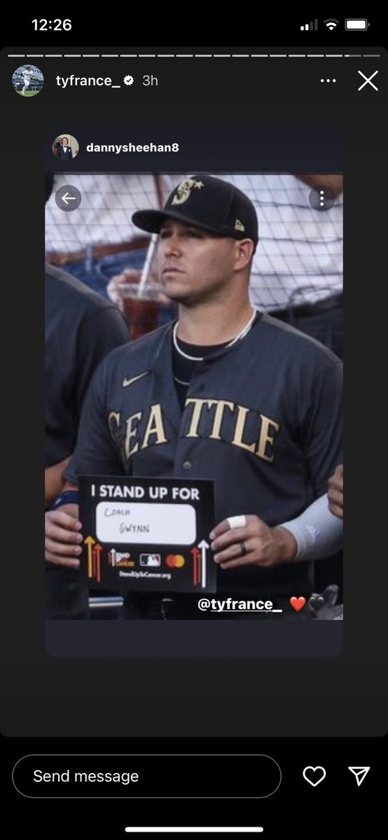 LookoutLanding's tweet photo. I don’t know if this is the end of the road for Ty France and the Mariners. But I do know I’ve enjoyed the journey. https://t.co/hhiEhS88hY