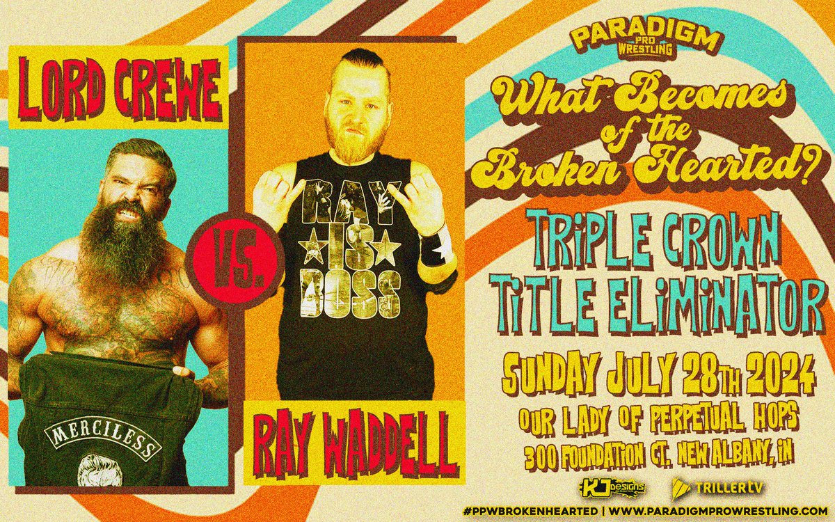 ParadigmProWres's tweet photo. THIS SUNDAY at OLPH Brewery in New Albany, IN! 

LAST CHANCE - use promo code FIVE to save $5/ticket at https://t.co/43UV4RCNKx! Offer ends at 12AM

💥@RonMathis13 v @502Pitbull
💥@AlexDaniels87 v @DanStarling1998
💥@LordCreweKills v @RayWaddellWWA
💥@shawmason_ v @JacobDRat2000 https://t.co/i5GH5WkJOn