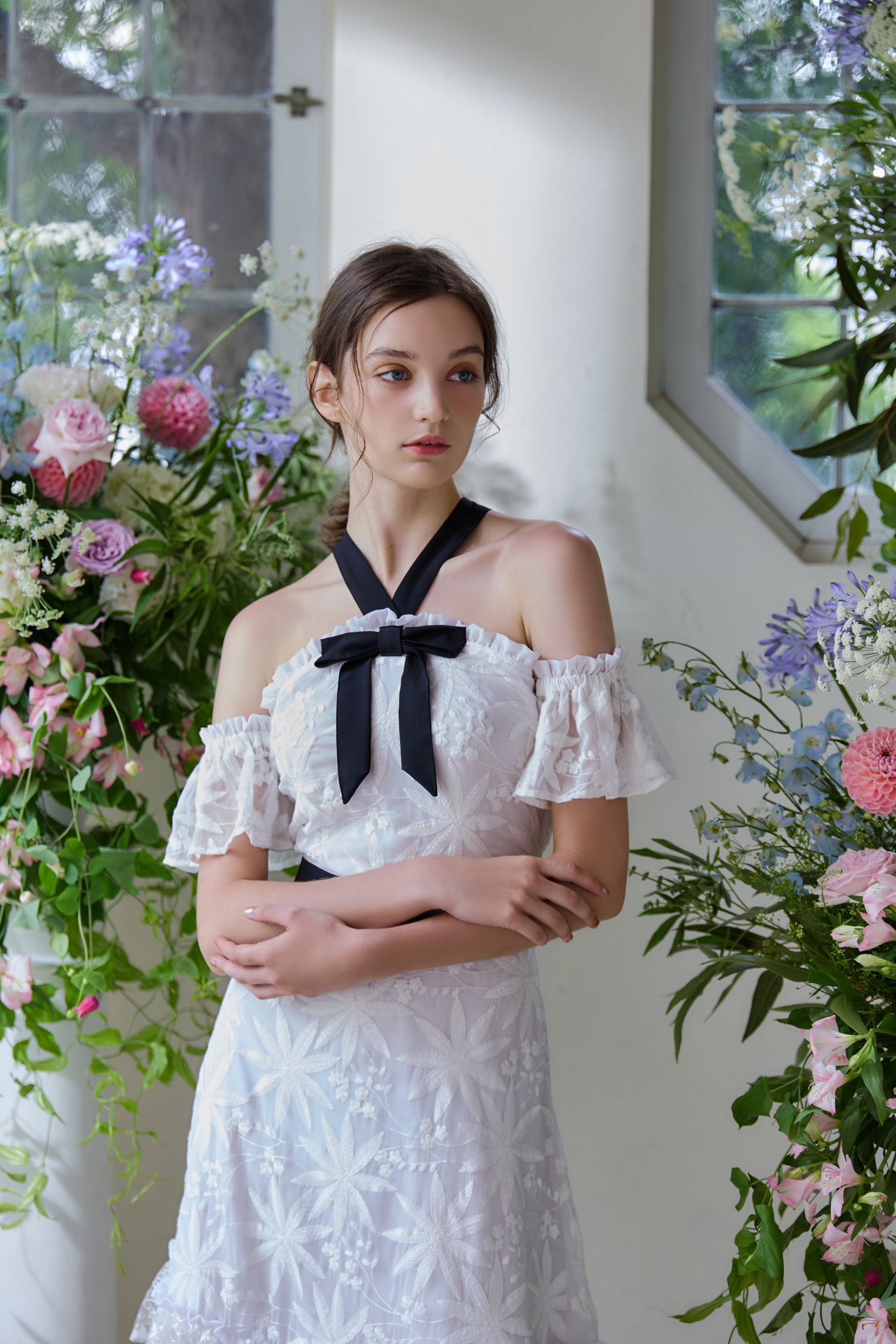 Riu フラワー 大理石 ドレス ワンピース Rちゃん Riu Flower&marble dress Rちゃん新品