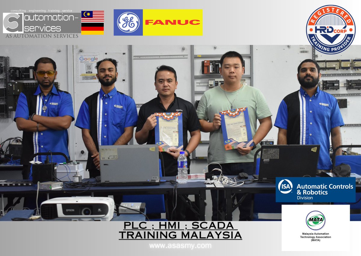 AutomationMy's tweet photo. Successfully completed #GEFanuc #PLCtraining for a leading palm oil company! Empowering industries with advanced automation skills. #Automation #PalmOil #TechTraining #LadderLogic #Engineering #IndustrialAutomation #TrainingSuccess #Innovation :- https://t.co/8XW4lqtDFh https://t.co/ZGF9ovqf09