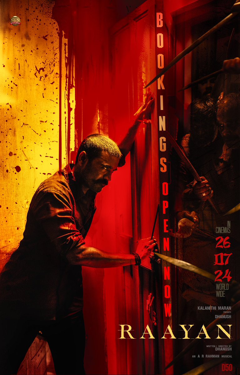 dhanushkraja's tweet photo. Raayan : Bookings open now https://t.co/VGai9qxmVF