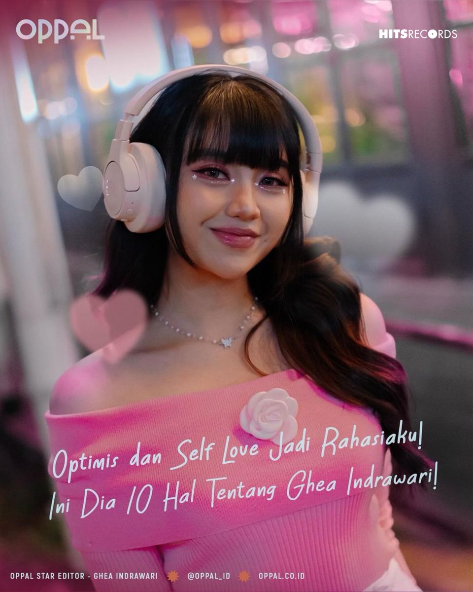 HITSRec's tweet image. Selain tentang album barunya “Berdamai” dan cerita perjalanan kariernya, kali ini @gheaindrawari10 mau share 10 hal tentang dirinya yang membuat Ghea kuat dan bisa berdamai dengan keadaan sampai saat ini.

#oppal #oppalstareditor #gheaindrawari #ghealways #oppalnews #hitsrecords