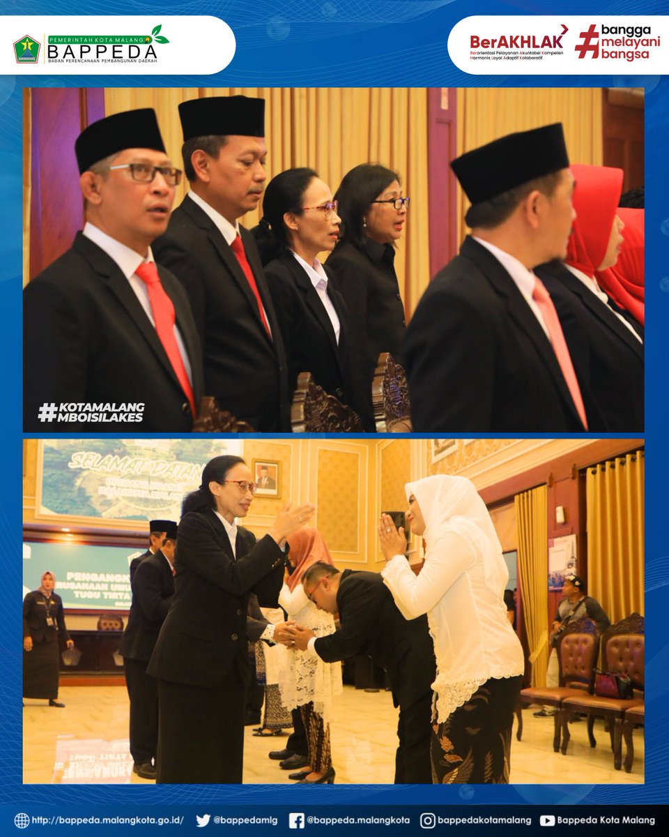 bappedamlg's tweet photo. #NawakNgalam &amp; #NawakPerencana
Kepala Badan Perencanaan Pembangunan Daerah menghadiri acara Pengangkatan Anggota Direksi Perusahaan Umum Daerah Air Minum Tugu Tirta Kota Malang bertempat di Ruang Sidang Balaikota.

#PemkotMalang
#Bappeda https://t.co/HZTSOjp1NS