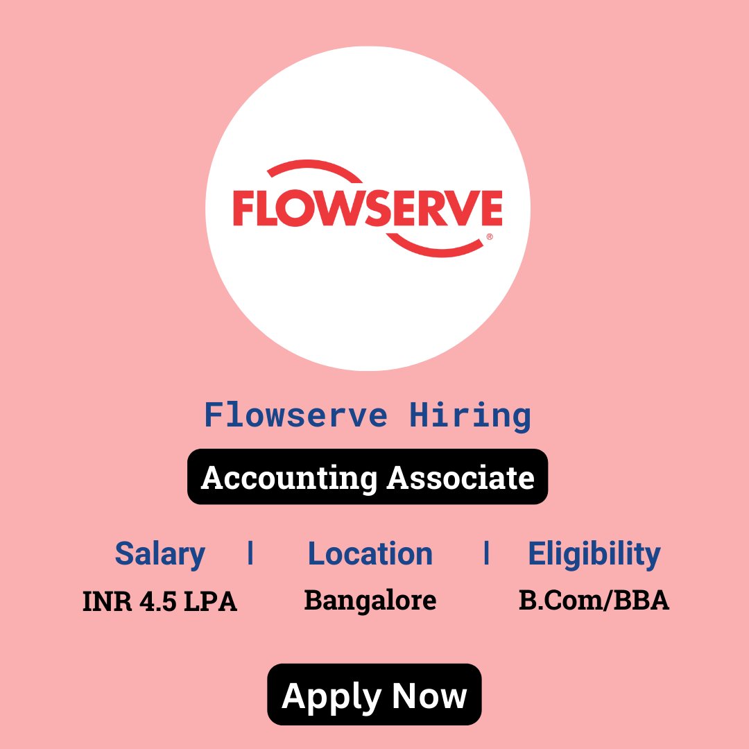 karthikpattadi's tweet image. 🌟 Exciting Opportunity! Flowserve is hosting an Off Campus Drive 2024 for Accounting Associate positions!

👉 Apply Now: zurl.co/UJUg 

📲 Join Our WhatsApp Group: zurl.co/ySPA

#Flowserve #AccountingAssociate #offcampusdrive #2024batch #fresherjobs