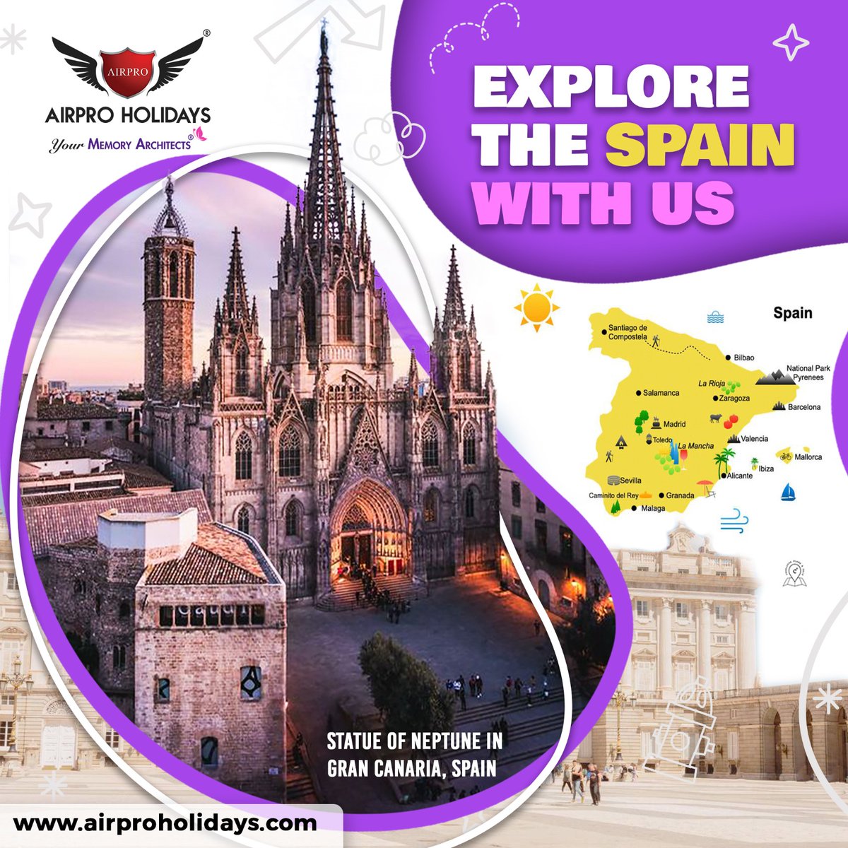 airproholidays's tweet photo. Not simply happy with life? Visit Spain on a tour. Promises to be exciting and interestingly crafted just for you! Enquire today!

Contact : https://t.co/kPPQOh6Zss

#airproholidays #memoryarchitects #spain #spaintravel #tour #bestholidays #year2024 #chennai #customizedholidays https://t.co/f4V2V3yTzM