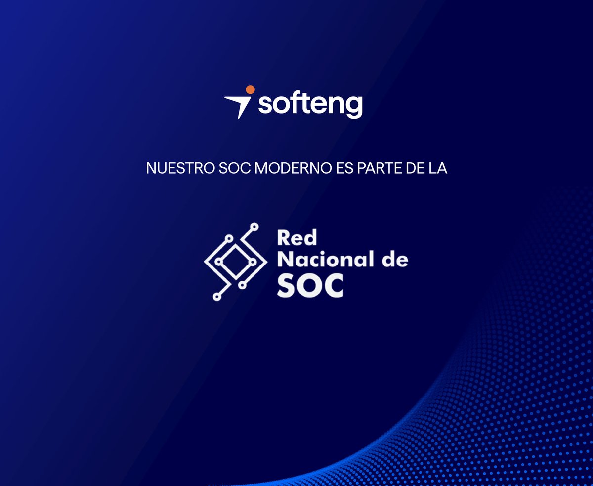 Softeng (@softeng_es) on Twitter photo ¿Sabías que nuestro #SOC moderno es parte de la Red Nacional de SOC? 
Además de ayudar en materia de #ciberseguridad, nos permite tener más información para potenciar nuestra capacidad de protección, detección y respuesta ante ciberindicentes.
Más aquí👉softeng.cc/3WhUXhO ¿Sabías que nuestro #SOC moderno es parte de la Red Nacional de SOC? 
Además de ayudar en materia de #ciberseguridad, nos permite tener más información para potenciar nuestra capacidad de protección, detección y respuesta ante ciberindicentes.
Más aquí👉softeng.cc/3WhUXhO