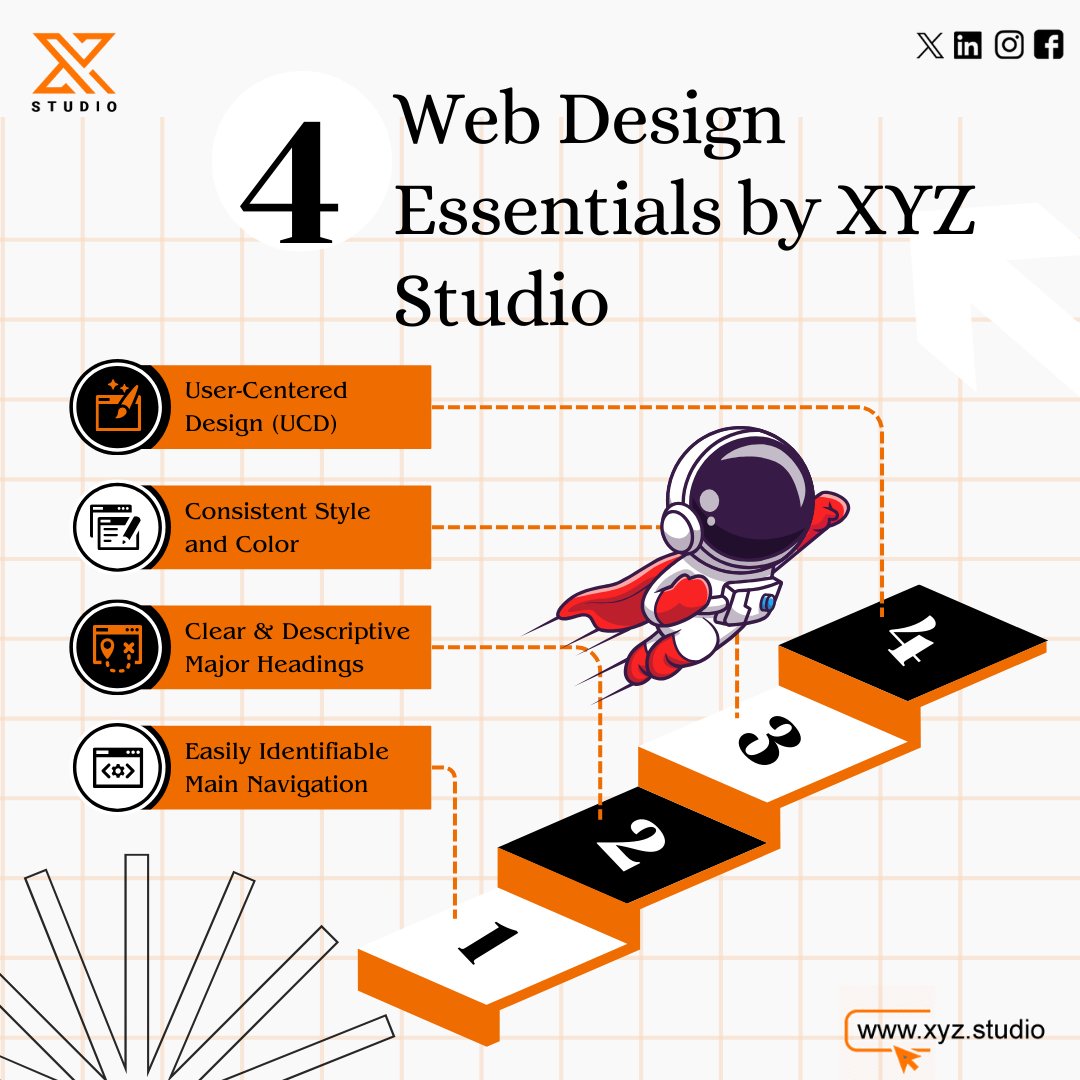 XYZDotStudio's tweet photo. Boost your online brand with @xyzdotstudio 4 Essential Web Design Principles! Let's create something extraordinary together!

#xyzstudio #vancouver #xyzstudiovancouver #webdesign #webdesignessentials #webdesignagency #webdesigntips #webdesigncompany #webdesigninspiration https://t.co/FfFEQR47Qf