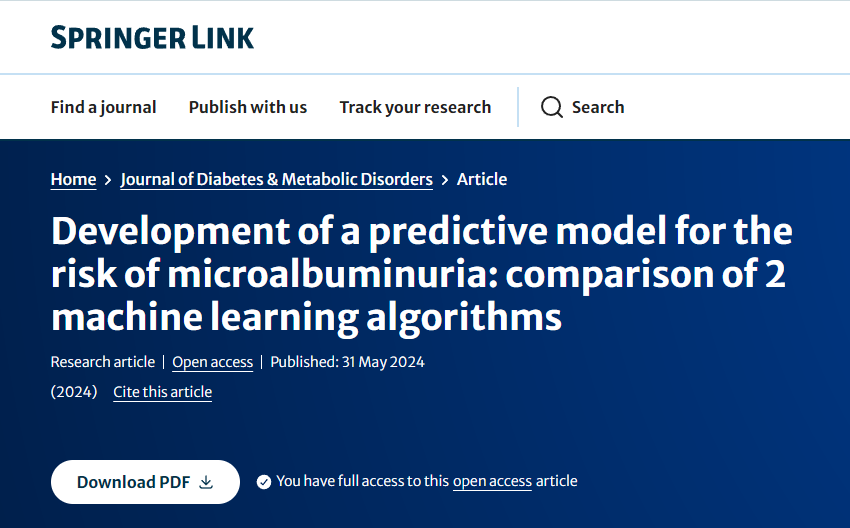 Journal of Diabetes & Metabolic Disorders tweet media