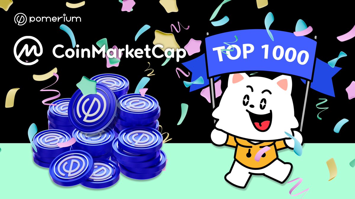 🎉 $PMG has entered the TOP 1000 of the <a href="/CoinMarketCap/">CoinMarketCap</a>🎉

Drop your Pomerium space wallet address. Total 1000 $PMG to 10 winners.

Follow &amp; Like &amp; Retweet📌