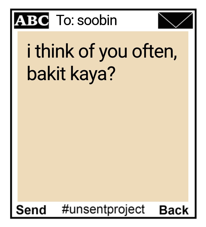 soobicakes's tweet photo. unsent project,
— a short #soogyu filo au kung saan sinearch ni soobin ang pangalan niya sa unsent project kasi bored siya pero ang nakita niya ay mga messages galing sa tropa niyang si beomgyu. https://t.co/YxKsOX6mRP