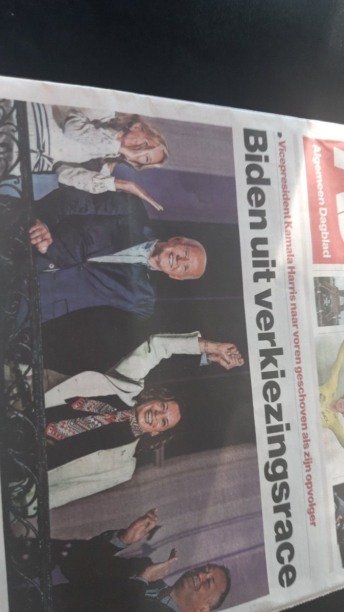 Biden trekt zich terug.
Hier word ik blij van. Eindelijk goed nieuws. 
Kamala Harris veel succes en sterkte in de strijd. Ik hoop dat je gaat winnen.