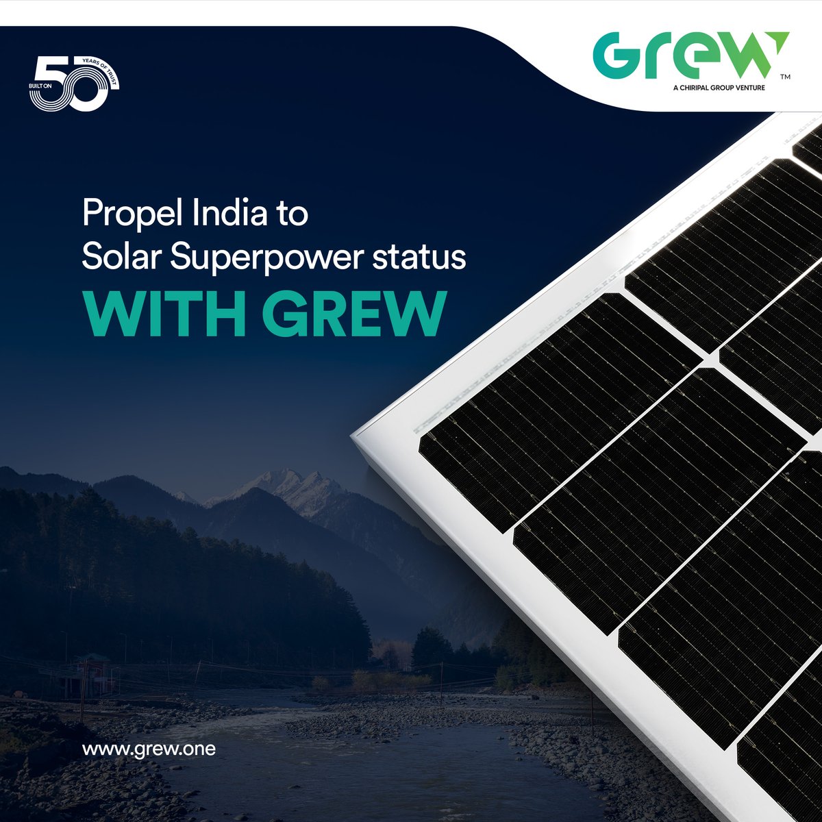 grew_solar's tweet image. Write to us at info@grew.one &amp;amp; start your sustainable journey today.

#GREW #PoweringTheNext #NextGenModules #SolarPower #ManufacturingPlant #SolarEnergy #Sustainability #GoSolar #SwitchToSolar #Kathua #KathuaJandK #Jammu #MilestoneAchieved #BackwardIntegration #RenewableEnergy