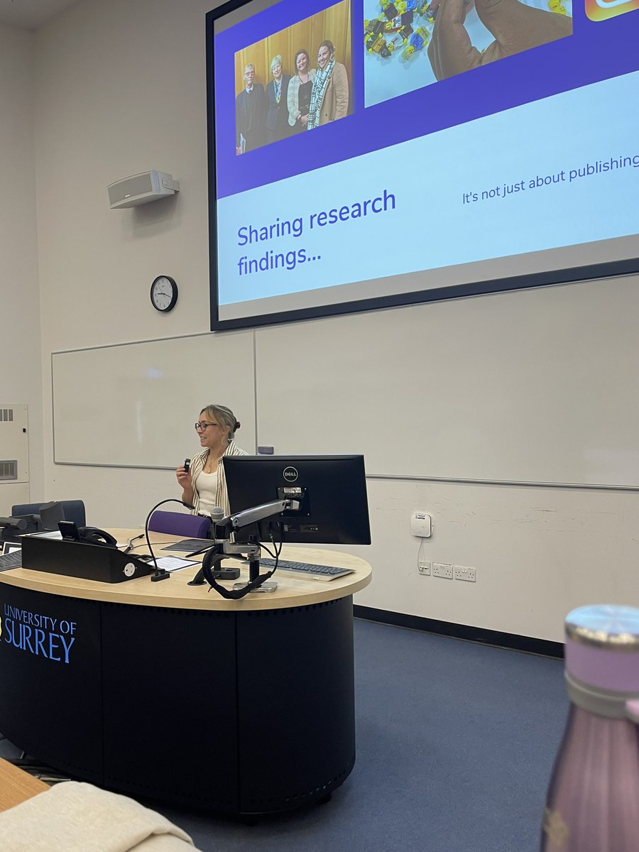 UoSPsychD's tweet image. @SatherleyRosie is kicking off the #PsychD #research conference with some tips on how to present at conferences and acknowledging things don’t always go to plan… and that’s ok!