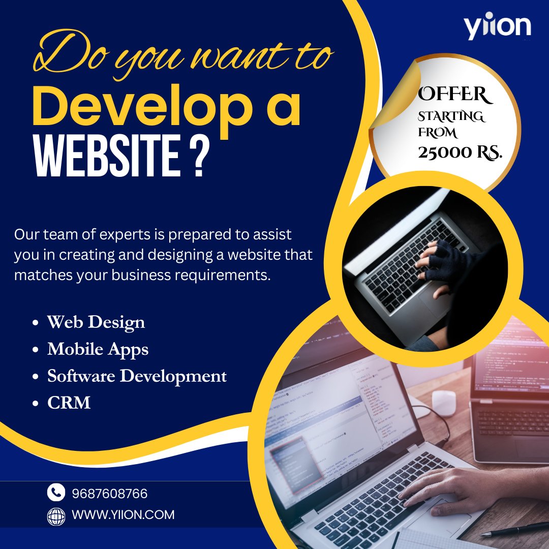 yiionsystems's tweet image. Our team of experts is prepared to assist you in creating and designing a website that matches your business requirements.
#WebDevelopment #WebsiteDesign #CodingServices #TechExperts #OnlinePresence #CustomWebsites #EcommerceDevelopment #SEOIntegration #DigitalDevelopment