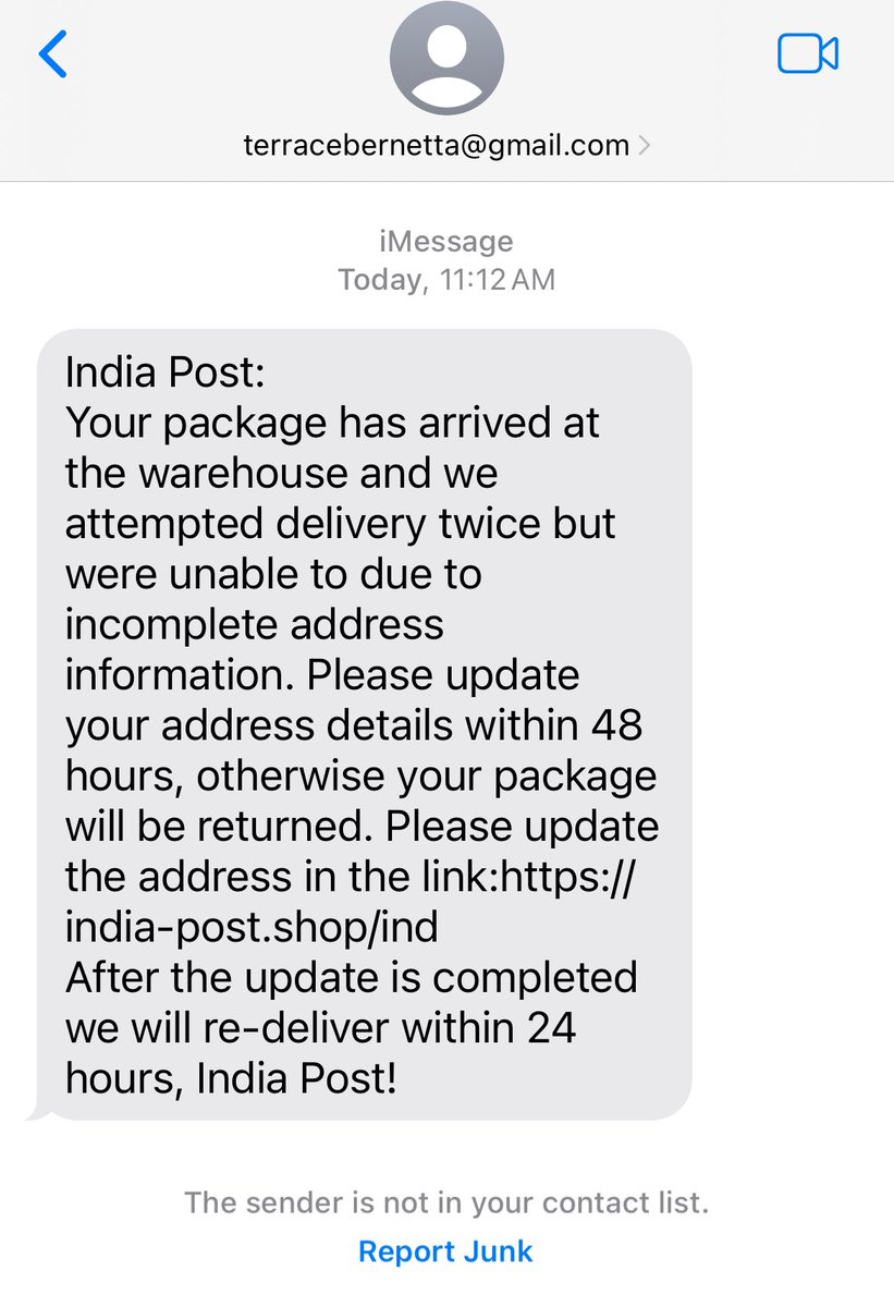 AbhiDeaf's tweet photo. @IndiaPostOffice We recieved this kind of text from India Post. How we can identify this is Real or Fake ? Look at the fake mentioned Email ID. Kindly respond. https://t.co/CgxUUiByLh