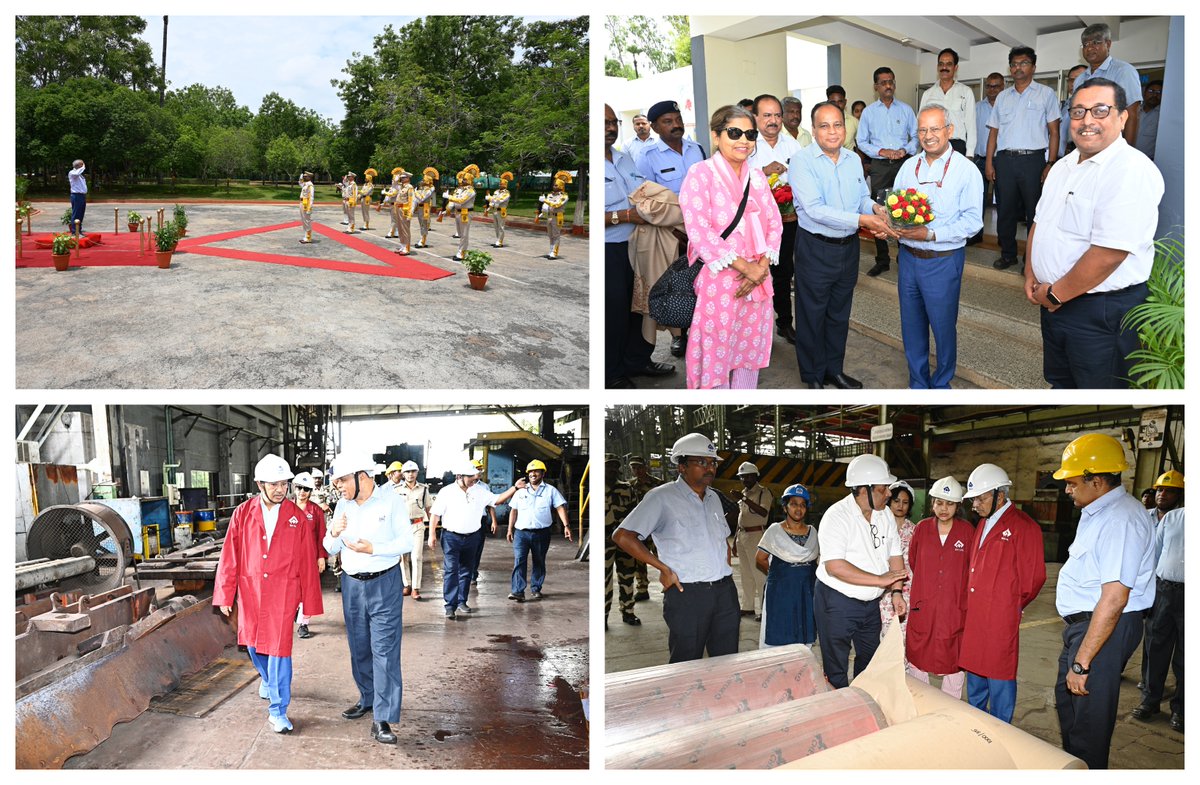 PlantSalem's tweet photo. Shri Nagendra Nath Sinha, Secretary, Ministry of Steel, Govt. of India visited Salem Steel Plant (SSP) and SRCL on 13th & 14th July 2024. He had fruitful discussions with senior officials of SSP & SRCL. A presentation was made by Shri VK Pandey, ED, SSP.
#SAILSSP https://t.co/7xLZiDZVAn