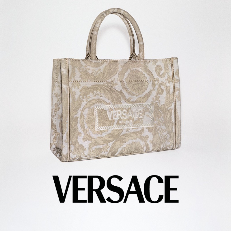 Versace's tweet photo. The Athena bag for #VersaceLaVacanza. Now at boutiques and https://t.co/3RxPsl5lmp.