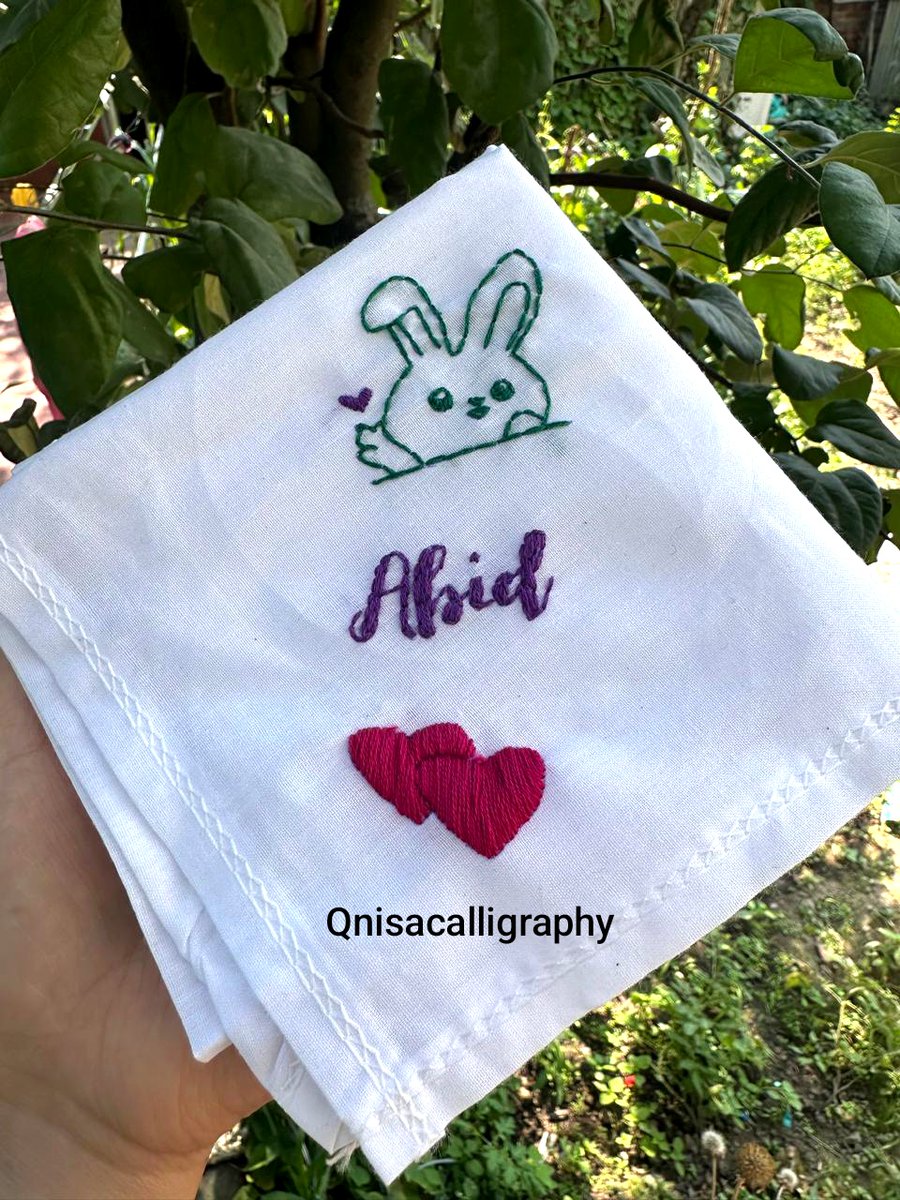 QamarUlNisa's tweet photo. Customised Handkerchief 
Dm to order https://t.co/HNS0HVSO1r