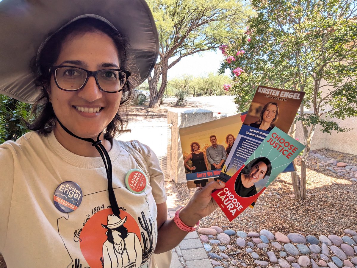 priya4az's tweet photo. AZ voters, remember to turn in your primary ballots by mail in the next few days, or go in person to vote early this week, or on 7/30! 

We talked to #LD18 voters today about our @ld18demsaz slate (me @nancygforAZ &amp; @MathisforAZ) + @Conover17L + @EngelForArizona https://t.co/iowLVZQBlf