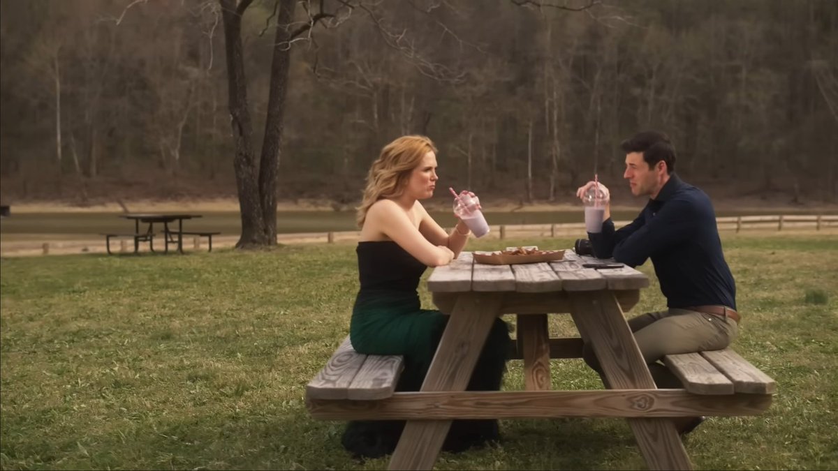July 23: Picnic 🧺
#Bales2024FilmChallenge
#LovesFastLane (2023)
Mechanic Nikki "Sparks" Turner and publicist Jeremy Mitchell take some time for a mini-picnic of milkshakes and fries amidst the process of preparing Nikki for becoming a car show host.