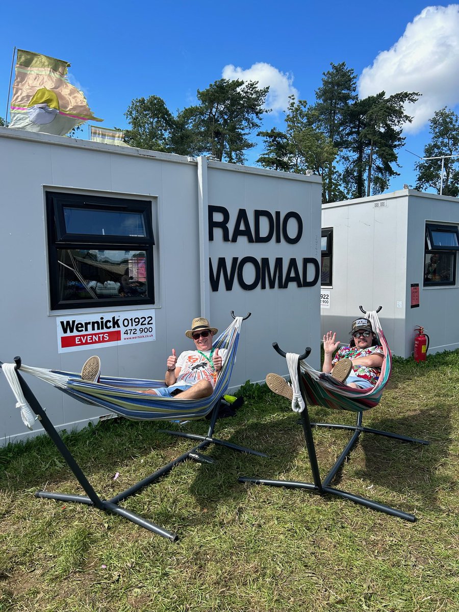 Happy @WOMADfestival week everyone!

In the words of our Friday night headliners <a href="/Youngfathers/">Young Fathers</a> it will soon be time to get up and have a party, just got to get the boys out of their hammocks first 😂