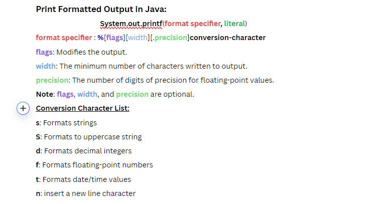 RaghuTechWiz's tweet image. #Java #printf : print formatted output in console