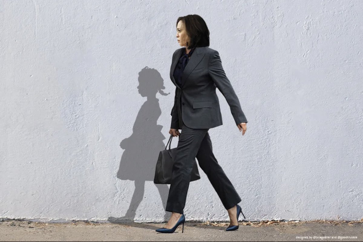 A very talented artist activist I know created the brilliant <a href="/VP/">Vice President JD Vance</a>  Harris / #RubyBridges image going viral again.  

Please only share the version with Bria's credit on it - Watch "That Girl was Me" Bria narrates here: briagoeller.com/good-trubble 

Credit &amp; Support Artists! Thanks. :)