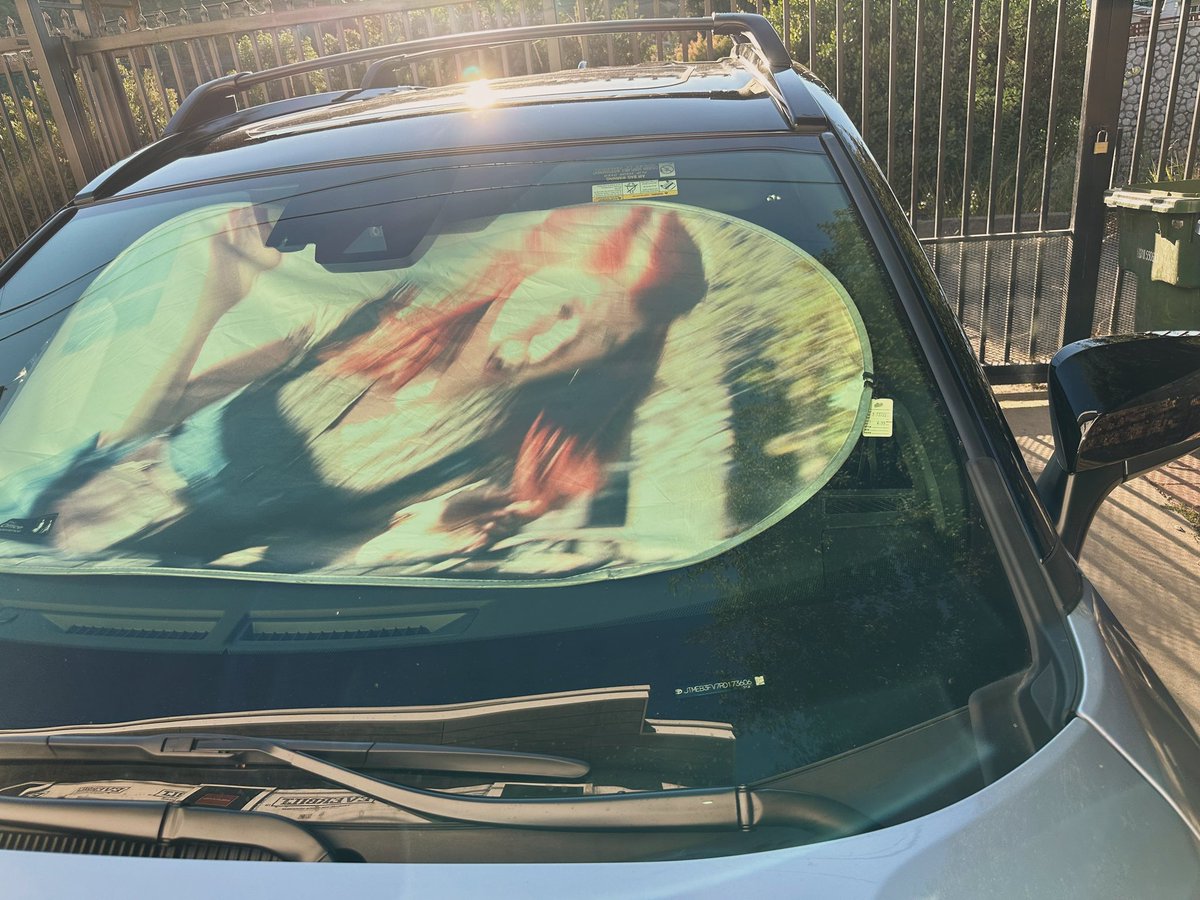 KateFlannery's tweet photo. Not sure where I can purchase this  #meredithpalmer  memorial windshield cover sun shade for the cure. #goals #theoffice https://t.co/mAoffk1V2L