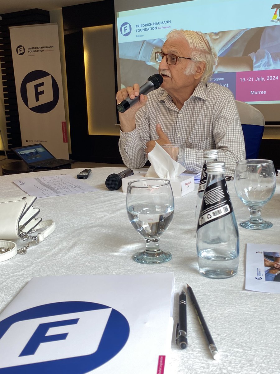 Sen. Faratullah Barbar at @fnfpakistan : Democracy rests on a tripod: rule of law, accountability and transparency