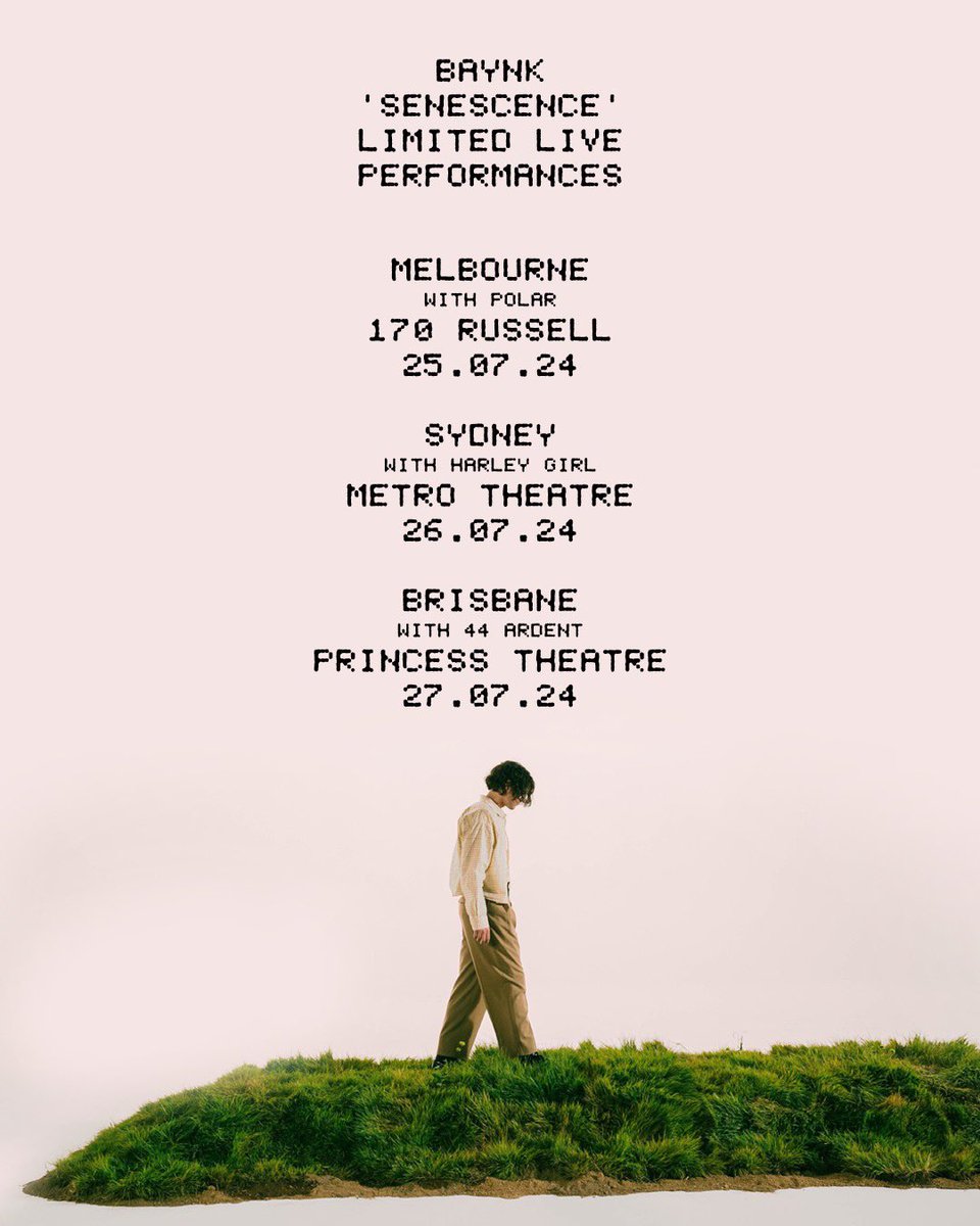 AUSTRALIA I’M IN YOU COME AND FIND OUT WHAT IT’S ALL ABOUT
baynk.me/tour-dates
