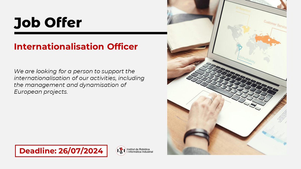 IRI_robotics's tweet image. 📢 WE ARE HIRING! 

🔹Internationalisation Officer🔹

👉 Support the #internationalisation of our activities, including the management and dynamisation of European and international projects #RedInter @Europeos_CSIC 

⏳ Deadline: July 26th

🔗 More info: iri.upc.edu/jobs/125