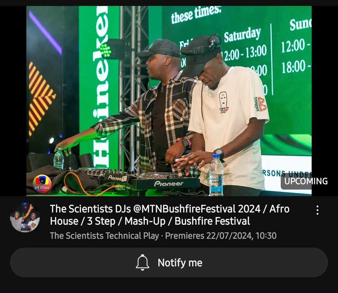 TheScientistsSD's tweet photo. https://t.co/pWZBLz3b2l
The Scientists DJs @MTNBushfire 2024 🔥
Premiers at 10:30am, TODAY.
thescientistsdjs #afrohouse #dancemusic #AfroTech #threestep #edm #TechnicalPlay #mixtapeseason #newmusic #afrotechhouse https://t.co/13MlbVfYIf