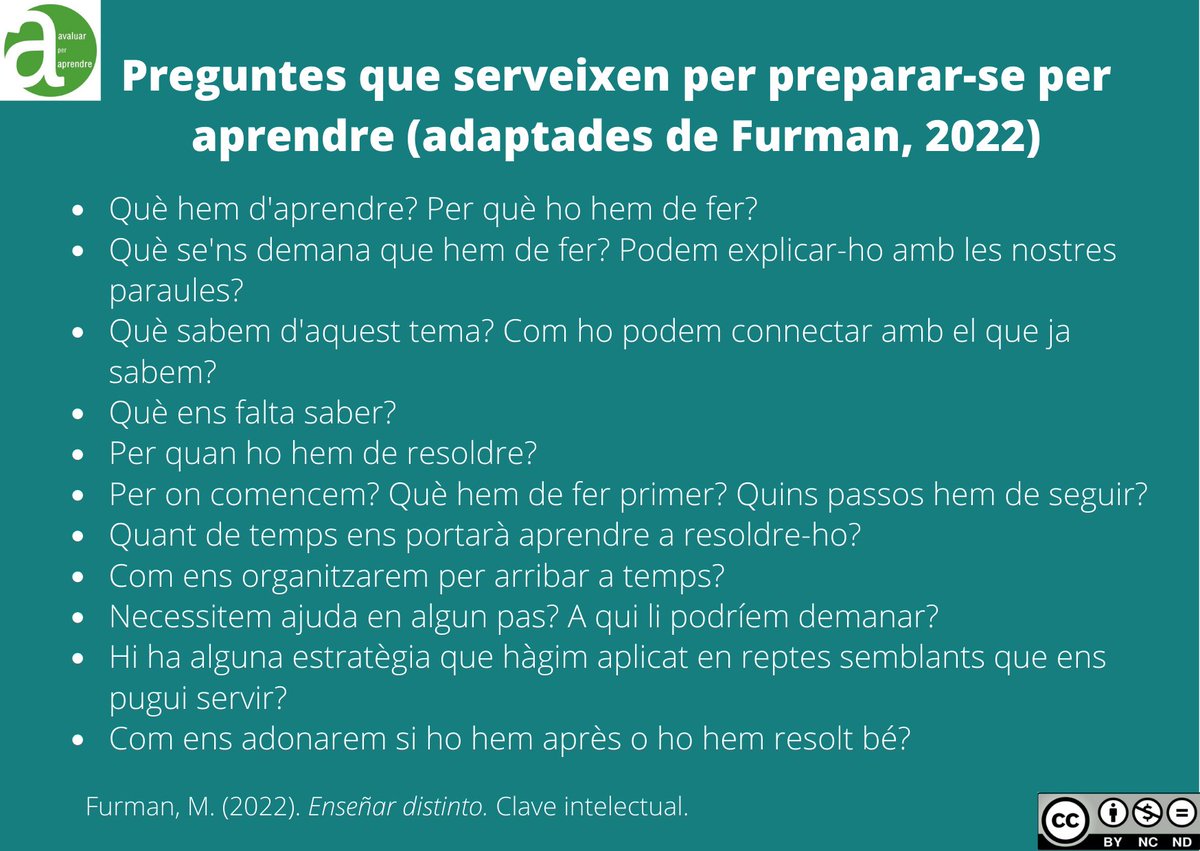 🟢Preguntes per preparar-se per aprendre
Adaptades de <a href="/melifurman/">Melina Furman</a>