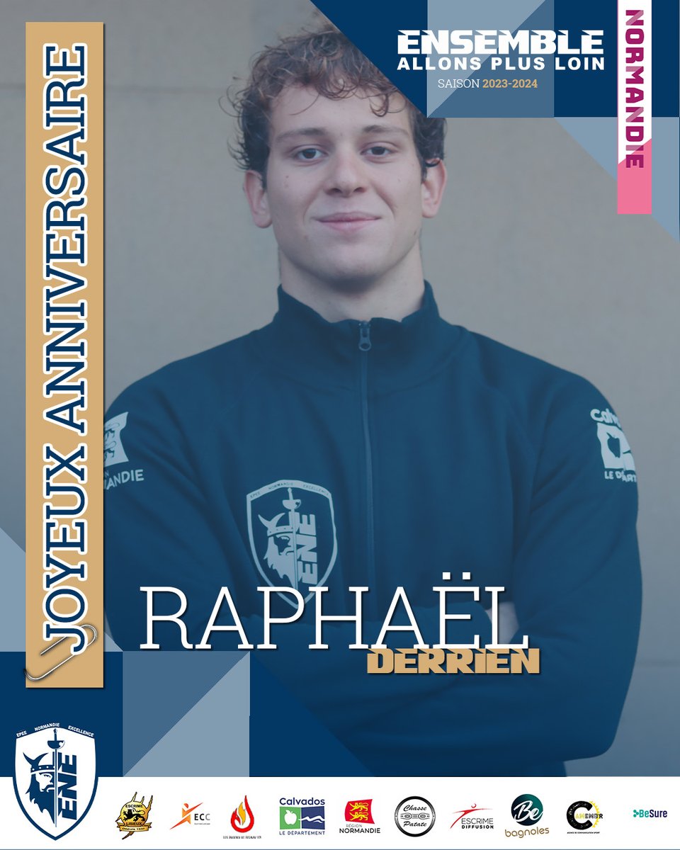 Joyeux anniversaire à toutes les personnes nées un #27juillet et en particulier à notre épéiste caennais Raphaël Derrien ! 🥳

⚪️🔵 #TeamENE