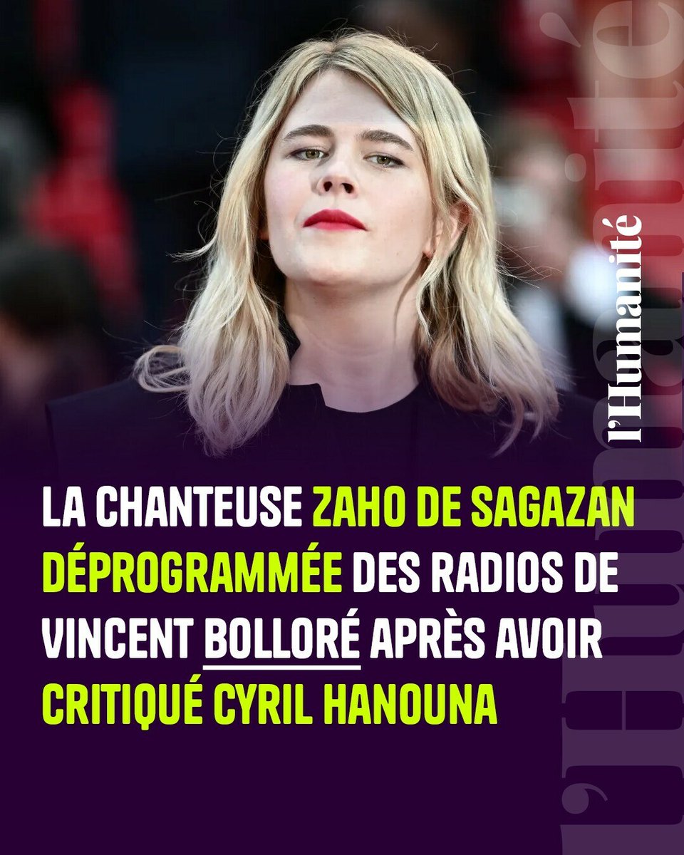 Elle avait dénoncé le rôle de l’animateur vedette du milliardaire d’extrême droite.

➡️ l.humanite.fr/PrP