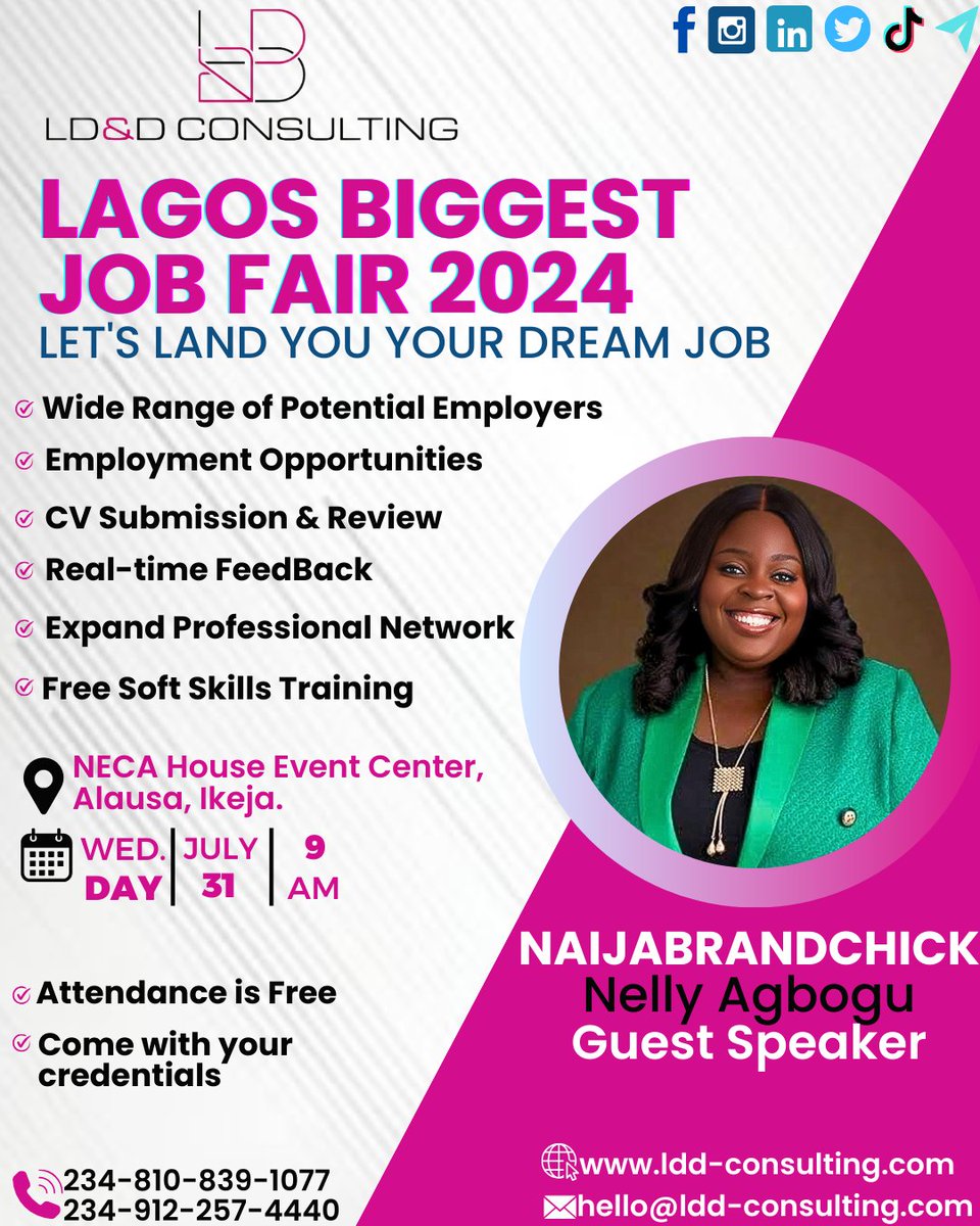 Dave_Bababoy's tweet photo. @Nwaadaz Join us at our upcoming Job Fair on 🗓WEDNESDAY, JULY 31st to connect with top talent from various industries (IT &amp; Tech, Mobile Telecoms, FMCGs, Real Estate/ Construction,  Healthcare, Financial Institution/ Insurance, Oil &amp; Gas), https://t.co/Ln2GOP57lN