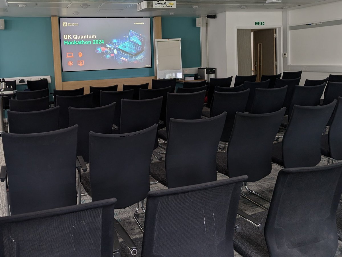 Daisy Shearer (@quantumdaisy) on Twitter photo We're all set up for <a href="/nqcc_official/">National Quantum Computing Centre</a>'s UK Quantum Hackathon 2024! This event is always a highlight of the year - good luck to all of the teams participating this year!
#UKQHack24 We're all set up for <a href="/nqcc_official/">National Quantum Computing Centre</a>'s UK Quantum Hackathon 2024! This event is always a highlight of the year - good luck to all of the teams participating this year!
#UKQHack24
