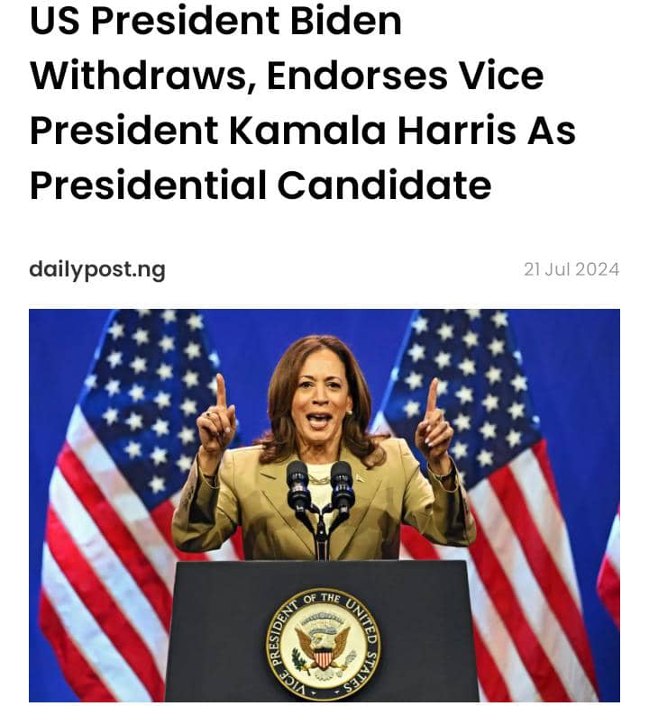 ChibuikeOka4's tweet photo. I predicted this, Congratulations to Kamala Harris but I don't think she is fit enough to face Donald Trump https://t.co/I8eZ7DVEXZ