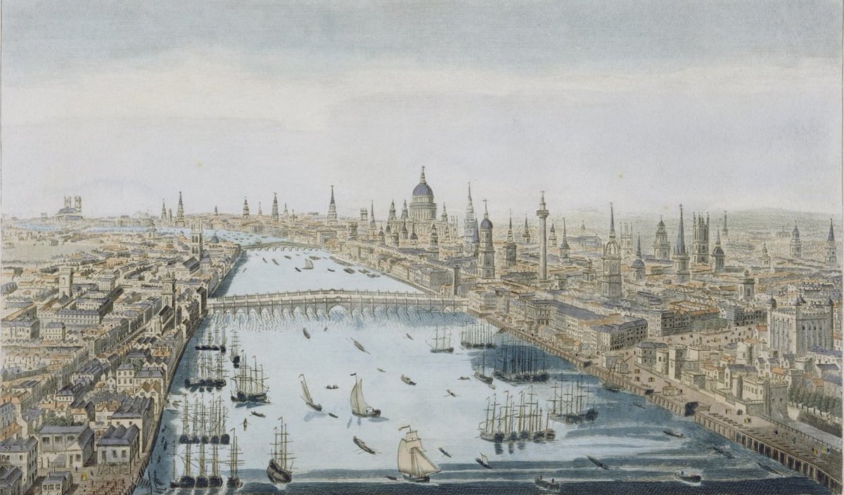 A General View of the City of London and the River Thames.  
1794. Thomas Bowles.