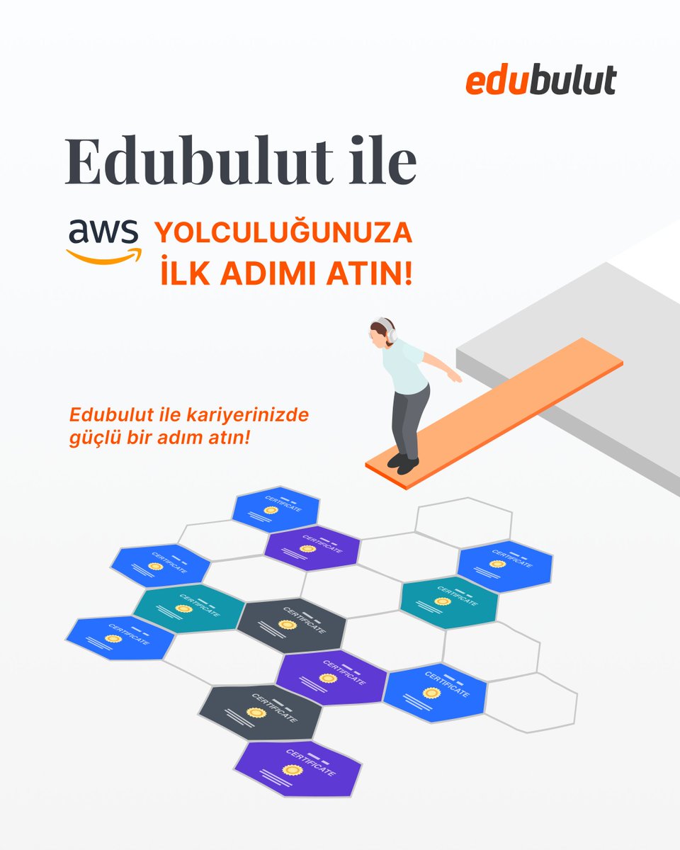 🌟 Temel Seviye AWS Sertifikaları ile AWS Yolculuğunuza edubulut ile başlayın!

📚 AWS Cloud Practitioner: Bulut bilişimin temel kavramlarını öğrenin. 

🤖 AWS AI Practitioner: Yapay zeka ve makine öğrenimine giriş yapın.

👉🏻 Daha fazla bilgi: edubulut.com

#AWS