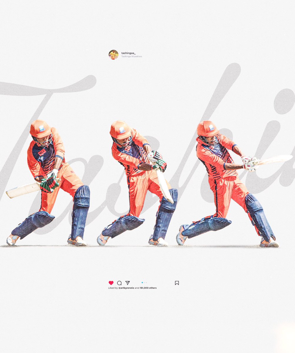 An appreciation design for my boy🏏.

++ 
Yours’ truly <a href="/artbyronnie/">artbyronnie🎨🖌️</a> 🎨🖌️

++
Tashinga Musekiwa

++
191* (120) <a href="/ZimCricketv/">Zimbabwe Cricket</a> 🏏