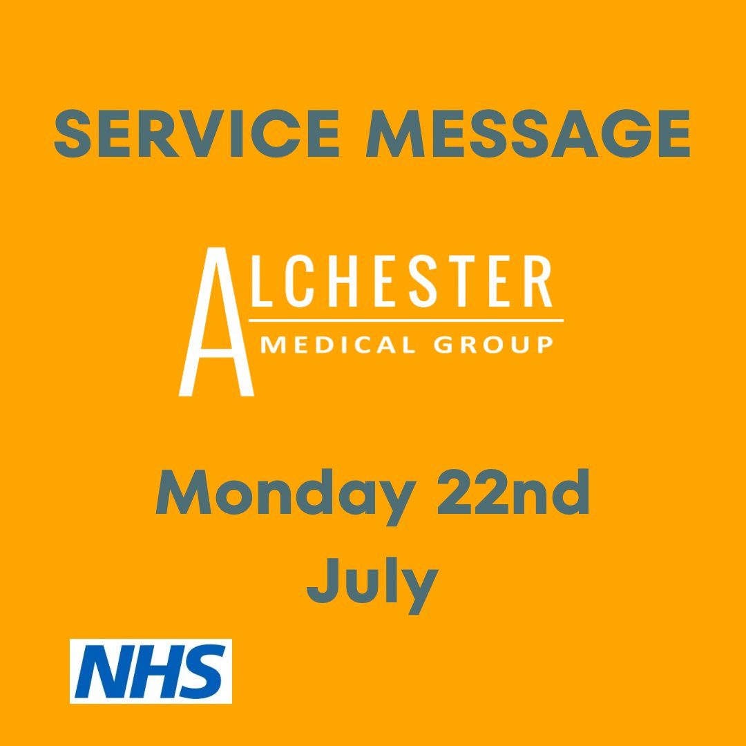 AlchesterMed's tweet photo. We’re back up and running after the loss of IT systems during the global outage, but please be aware that we are still recovering and so there may be some continued disruption for patients into this week. Thank you for your understanding and support. https://t.co/87dUp9qZpU