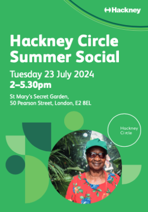 wickaward's tweet photo. Hackney Circle Summer Social! π 23 July, 2-5:30pm St Mary's Secret Garden Free activities for older residents Info: 020 8356 3762 #HackneyCircle https://t.co/9CYuTd5c2c