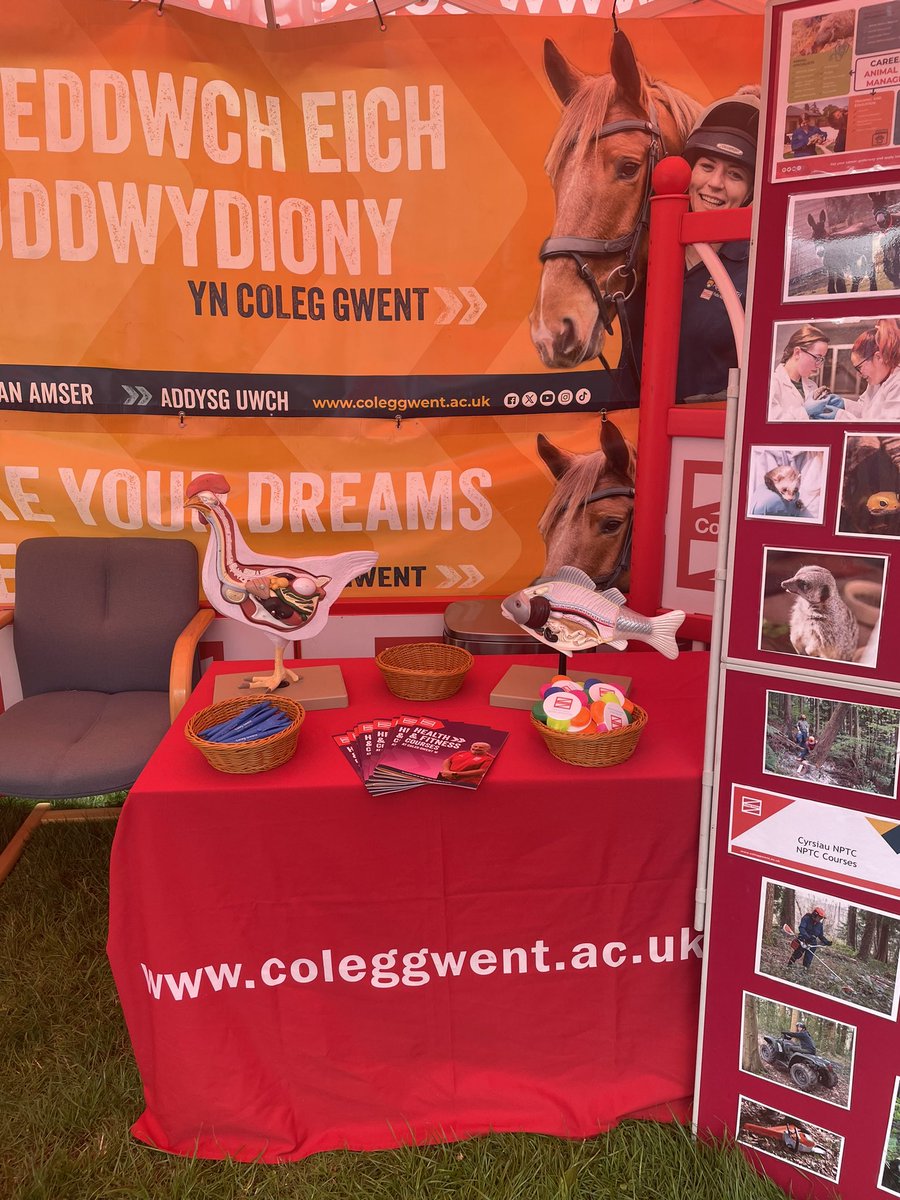 Excited to be at the <a href="/royalwelshshow/">Royal Welsh Agricultural Society</a> this week, promoting <a href="/coleggwent/">Coleg Gwent</a> and the School of #Landbased &amp; #Fitness at Usk Campus! 
Pop by and say Hello!👋 

#Equine #AnimalCare #VeterinaryNursing #FE #HE