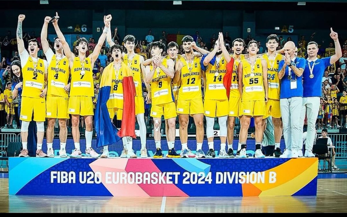 TaneSpasev's tweet photo. We are the 2024 FIBA U20 DivB Champions! I want to thank the players, my assistants, my staff and the Romanian Basketball Fed for the support. Special thanks to the fans who showed up and carried the team 11 days!! Hei Romania https://t.co/TOpeuVeVAl