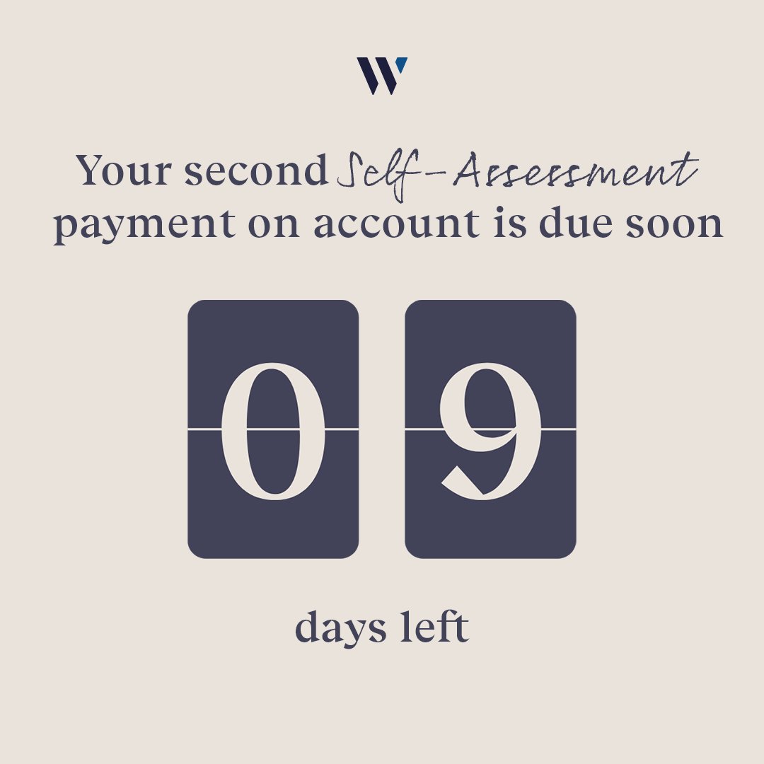 📢Deadline reminder!

Your second Self-Assessment payment on account is due by midnight Wednesday 31st July 2024!

Get in touch if you have any questions! 👋

#SelfAssessmentTaxReturn #HMRC #Deadline