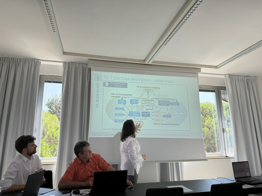BranaRakic's tweet photo. Construction digital twins on @origin_trail DKG are quickly progressing!

In the Pisa meeting of the @BUILDCHAIN_HE team, we've just seen digital twins knowledge assets with real time sensor feeds in the DKG, in this case Hospital Real in Granada (kudos to @CanalUGR team for a great job!)