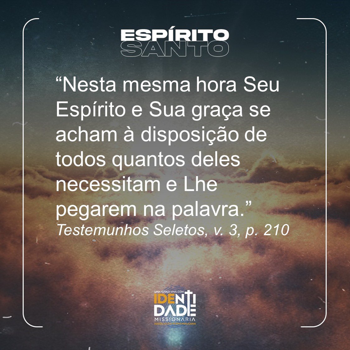 🛐 É chegado o tempo de buscarmos e clamarmos pelo batismo do Espírito Santo!!! 🛐
#APeUmaIgrejaVivaComIdentidadeMissionaria