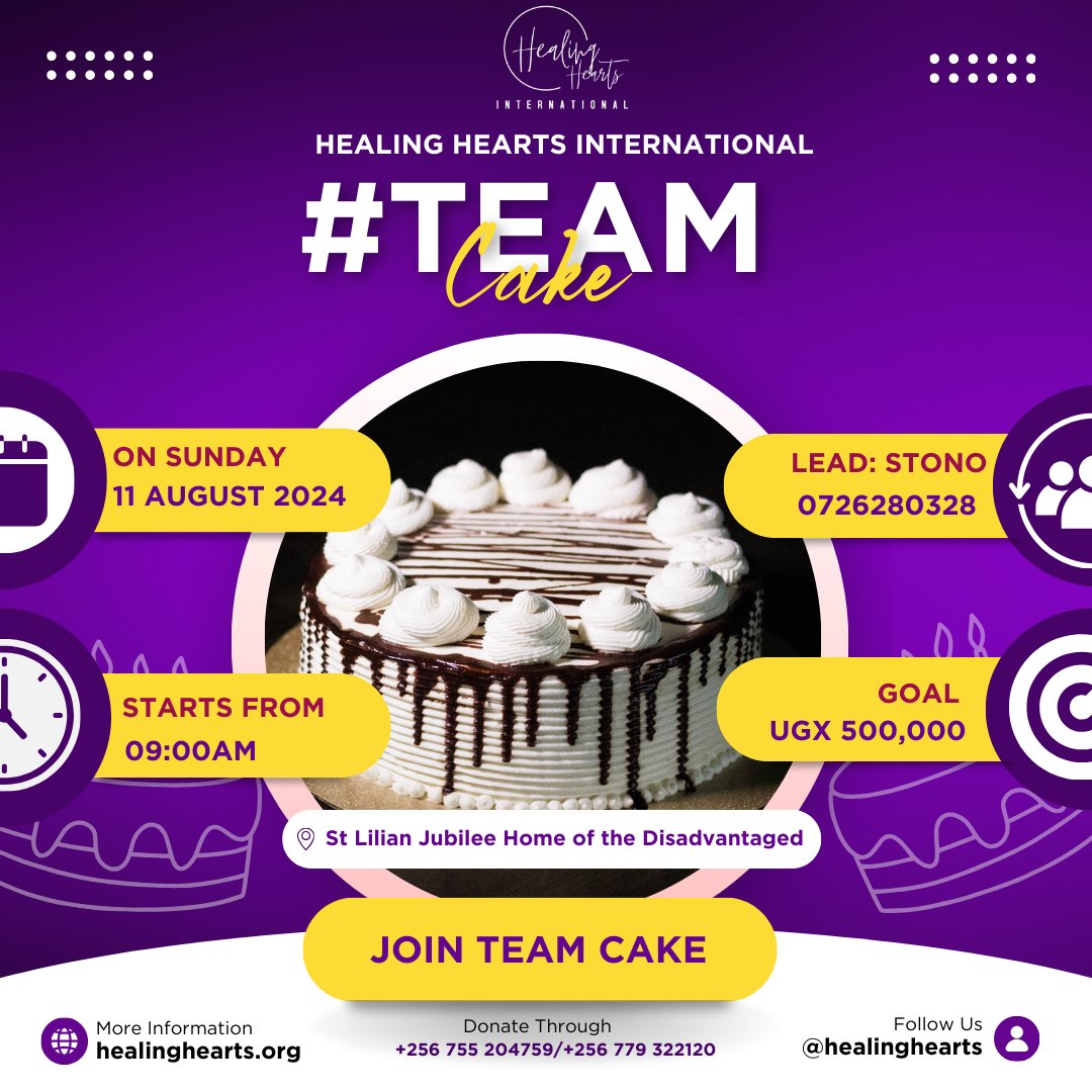 RSF_UG's tweet photo. 🌟 Join our mission! 🌟

Healing Hearts International Anniversary Outreach on 11 Aug 2024 at 09:00 AM at St. Lilian Jubilee Home of the Disadvantaged. We're forming teams to reach UGX 500,000 each. Let's make a difference! 💜

#HealingHearts #AnniversaryOutreach #CommunityLove https://t.co/PsmNwbSYN0