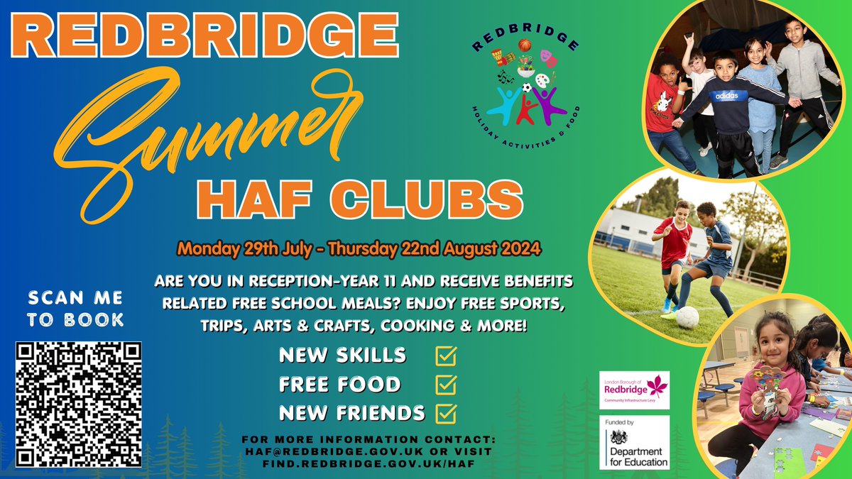 There are still places left for eligible children to attend our Summer Holiday Activities  &amp; Food programme. From 29 July to 22 August they can enjoy activities including padel tennis, zoo visits, dance classes, cooking sessions &amp; creative media. Book now: orlo.uk/WNleS